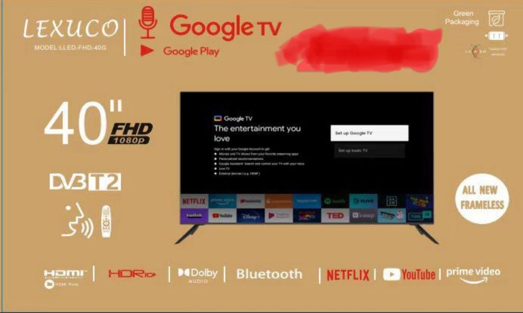 Lexuco frameless google smart TV - 40'