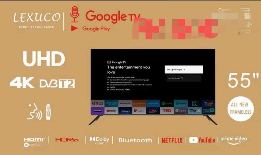 Lexuco frameless google smart TV - 55'