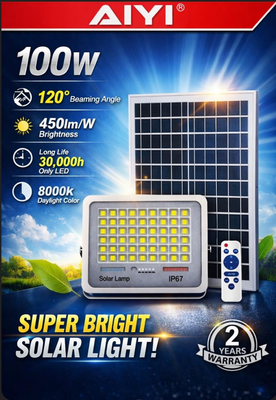 AIYI 100W Solar Light — Gaming Gorillas Centurion